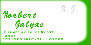 norbert galyas business card